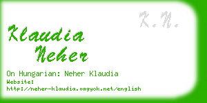 klaudia neher business card